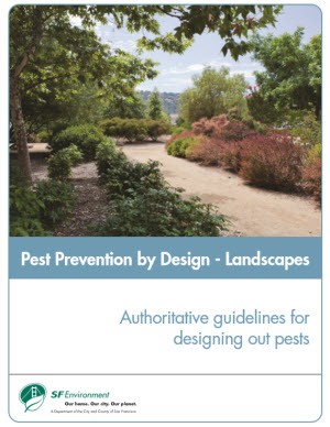 Cover page for "Pest Prevention by Design - Landscapes" report by SFE